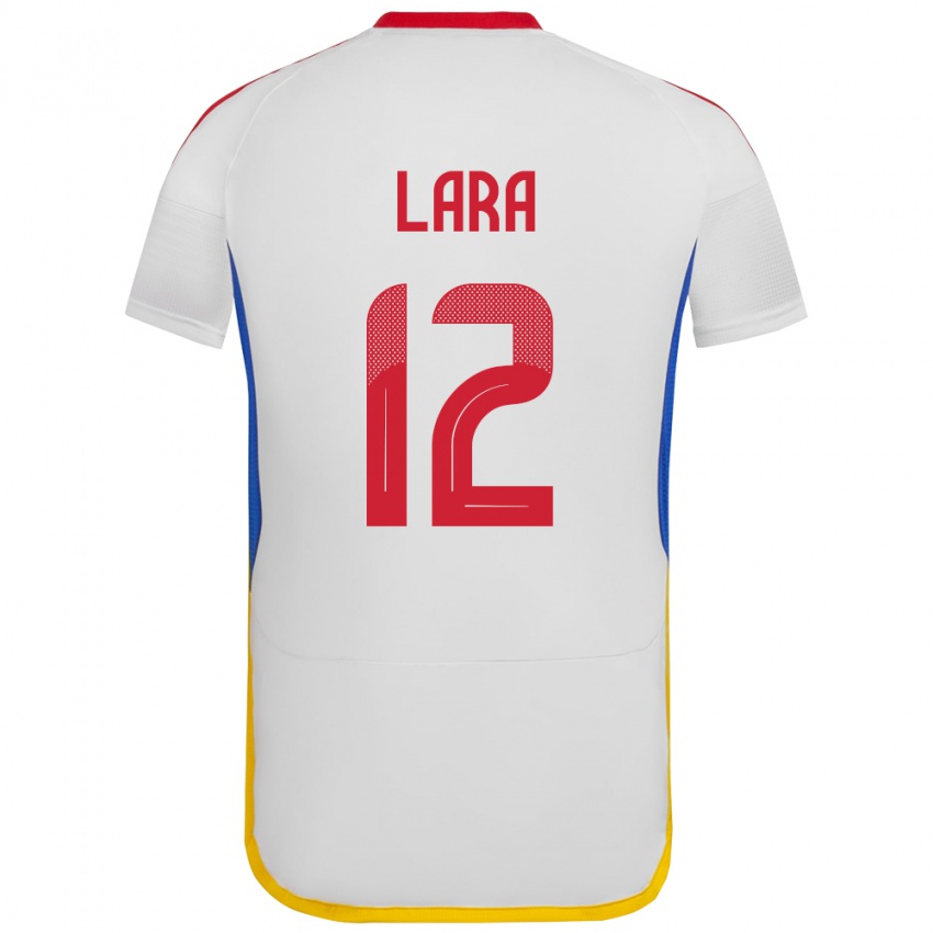 Niño Camiseta Venezuela Jesús Lara #12 Blanco 2ª Equipación 24-26 La Camisa México