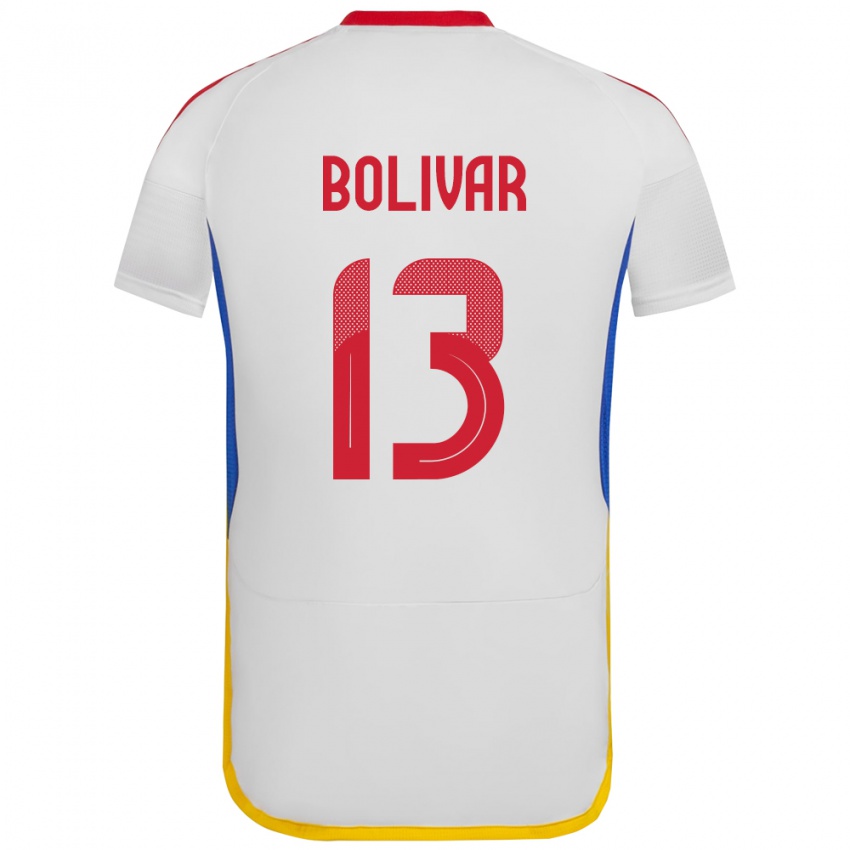 Niño Camiseta Venezuela Salvador Bolívar #13 Blanco 2ª Equipación 24-26 La Camisa México