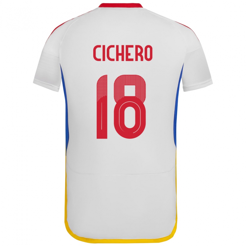 Niño Camiseta Venezuela Alejandro Cichero #18 Blanco 2ª Equipación 24-26 La Camisa México