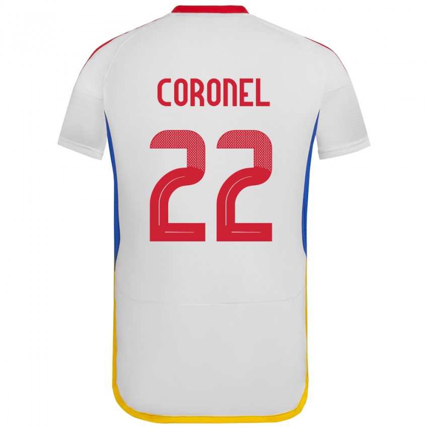 Niño Camiseta Venezuela Nohelis Coronel #22 Blanco 2ª Equipación 24-26 La Camisa México