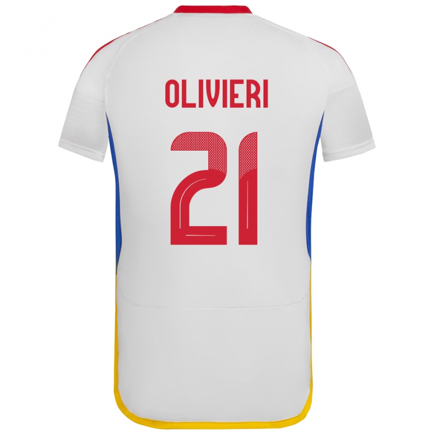 Niño Camiseta Venezuela Bárbara Olivieri #21 Blanco 2ª Equipación 24-26 La Camisa México