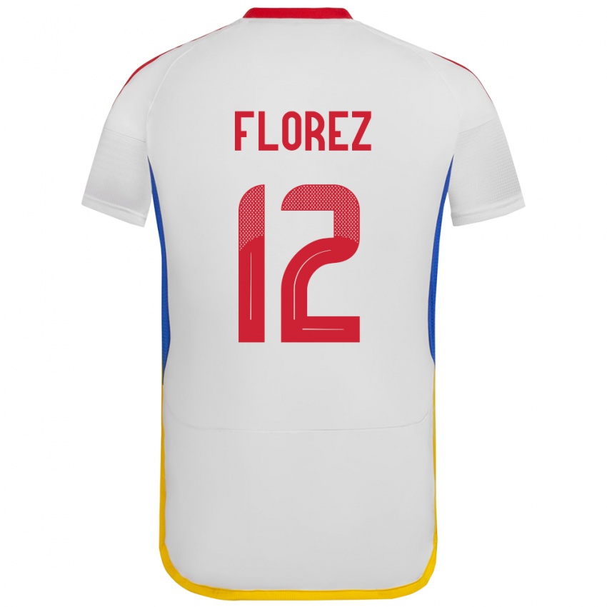 Niño Camiseta Venezuela Génesis Flórez #12 Blanco 2ª Equipación 24-26 La Camisa México