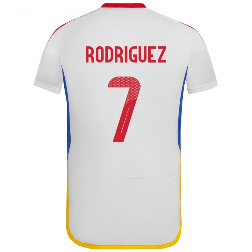 Niño Camiseta Venezuela Daniuska Rodriguez #7 Blanco 2ª Equipación 24-26 La Camisa México