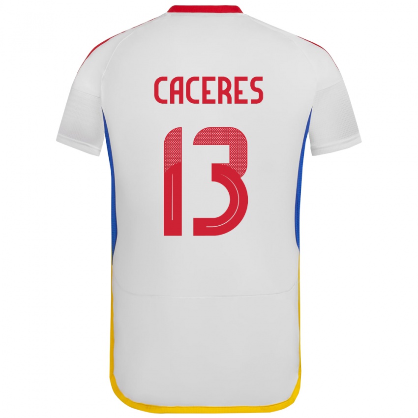 Niño Camiseta Venezuela Nayluisa Cáceres #13 Blanco 2ª Equipación 24-26 La Camisa México