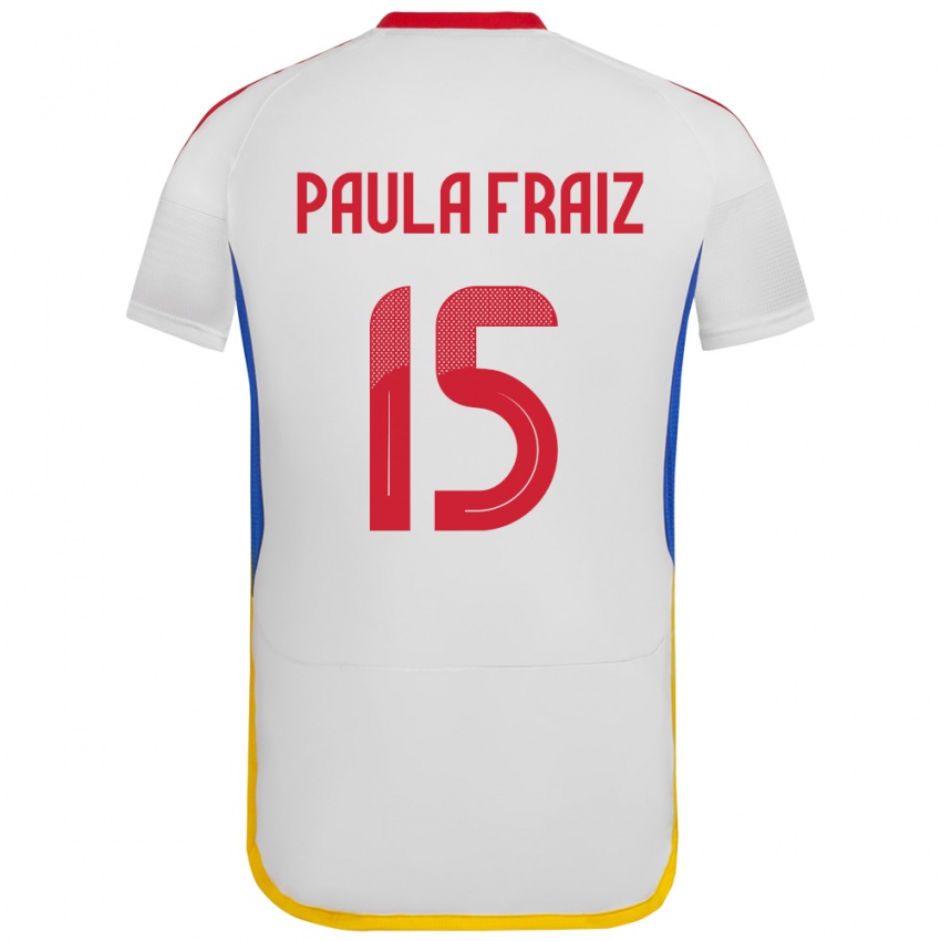 Niño Camiseta Venezuela Ana Paula Fraiz #15 Blanco 2ª Equipación 24-26 La Camisa México