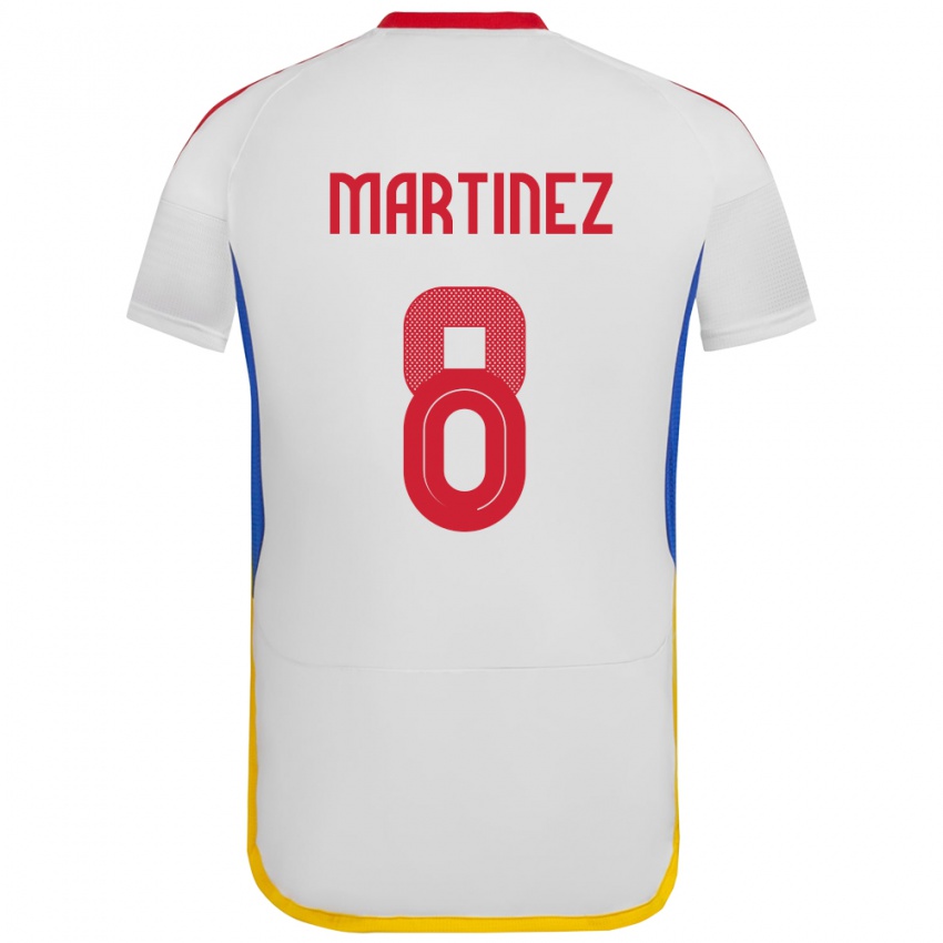 Niño Camiseta Venezuela Bárbara Martínez #8 Blanco 2ª Equipación 24-26 La Camisa México