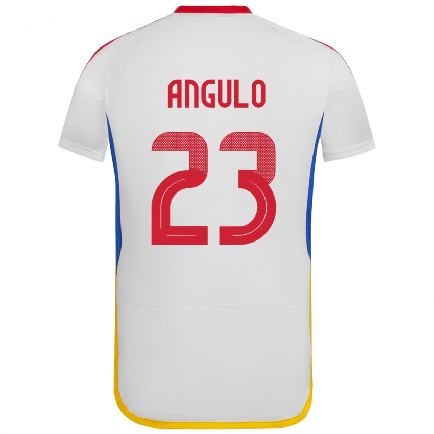 Niño Camiseta Venezuela Gabriela Angulo #23 Blanco 2ª Equipación 24-26 La Camisa México