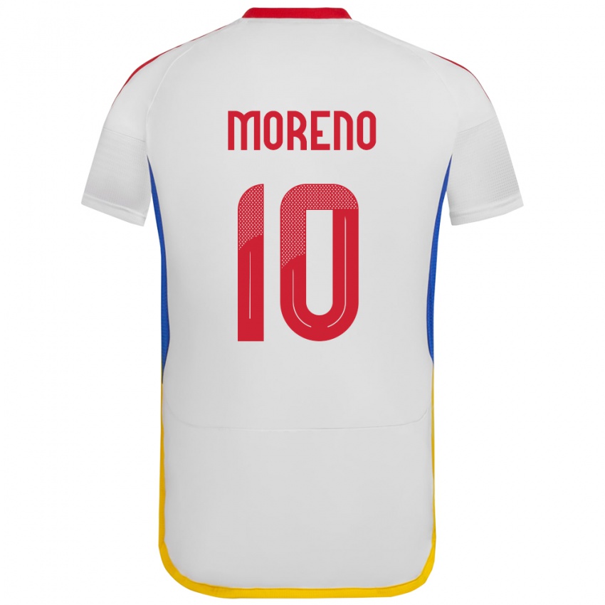 Niño Camiseta Venezuela Yerliane Moreno #10 Blanco 2ª Equipación 24-26 La Camisa México