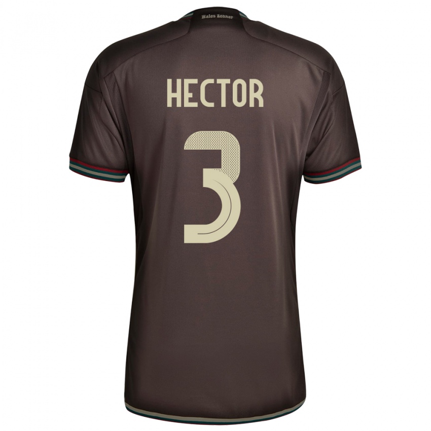 Niño Camiseta Jamaica Michael Hector #3 Marrón Noche 2ª Equipación 24-26 La Camisa México