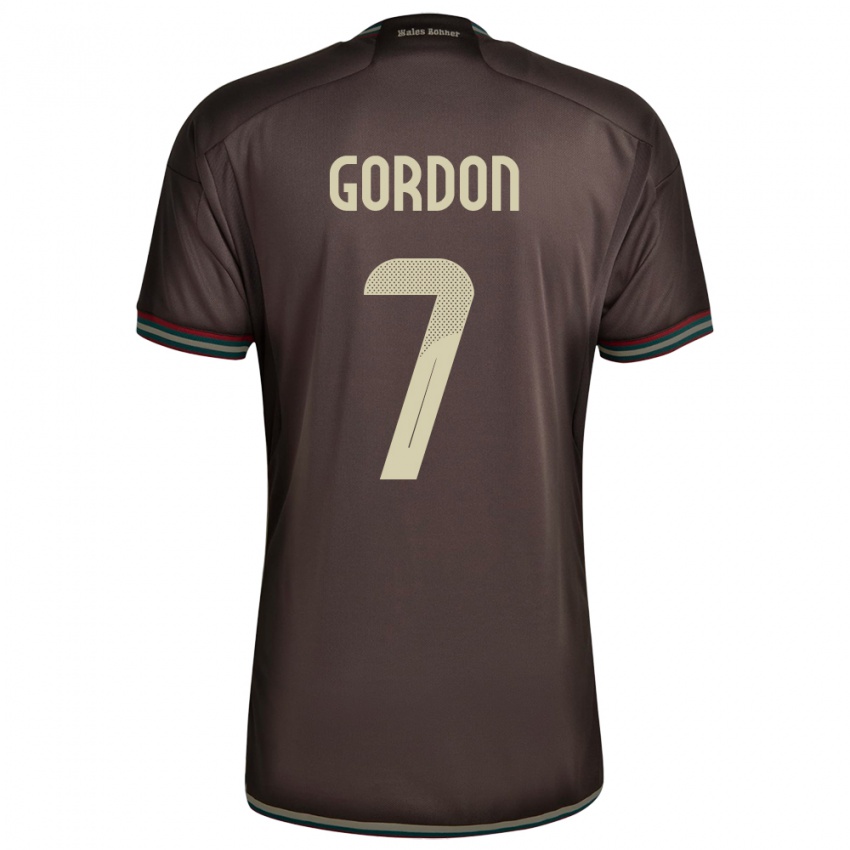 Niño Camiseta Jamaica Robino Gordon #7 Marrón Noche 2ª Equipación 24-26 La Camisa México
