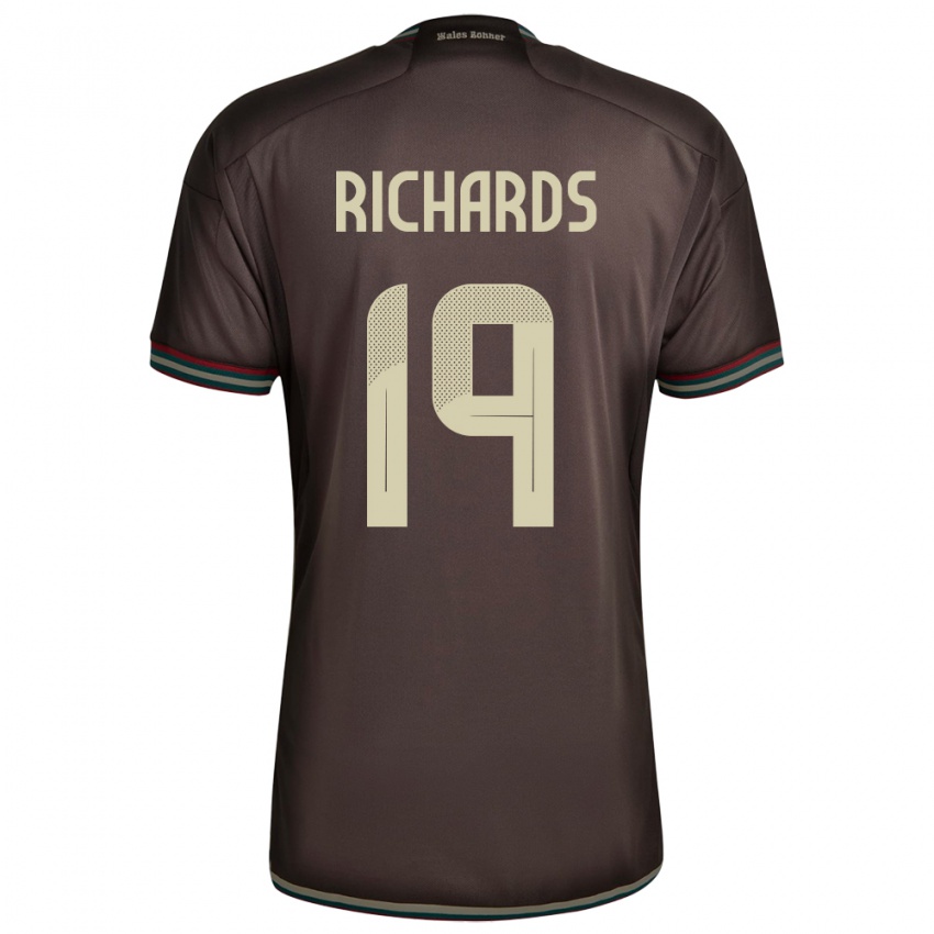 Niño Camiseta Jamaica Davia Richards #19 Marrón Noche 2ª Equipación 24-26 La Camisa México