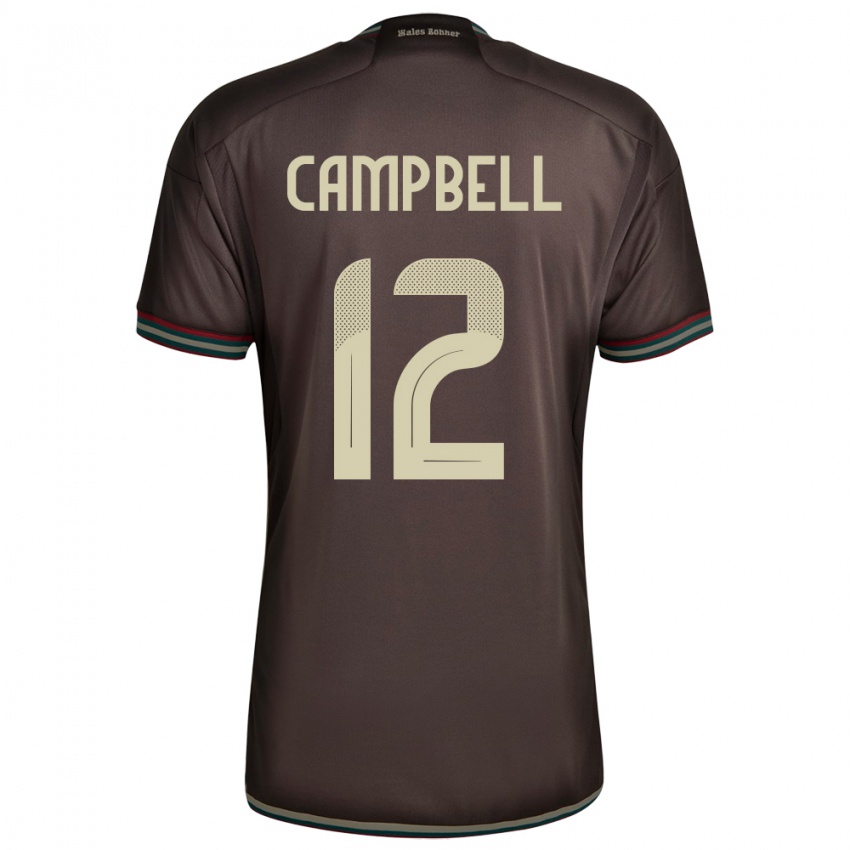 Niño Camiseta Jamaica Sashana Campbell #12 Marrón Noche 2ª Equipación 24-26 La Camisa México