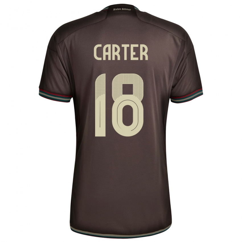 Niño Camiseta Jamaica Trudi Carter #18 Marrón Noche 2ª Equipación 24-26 La Camisa México