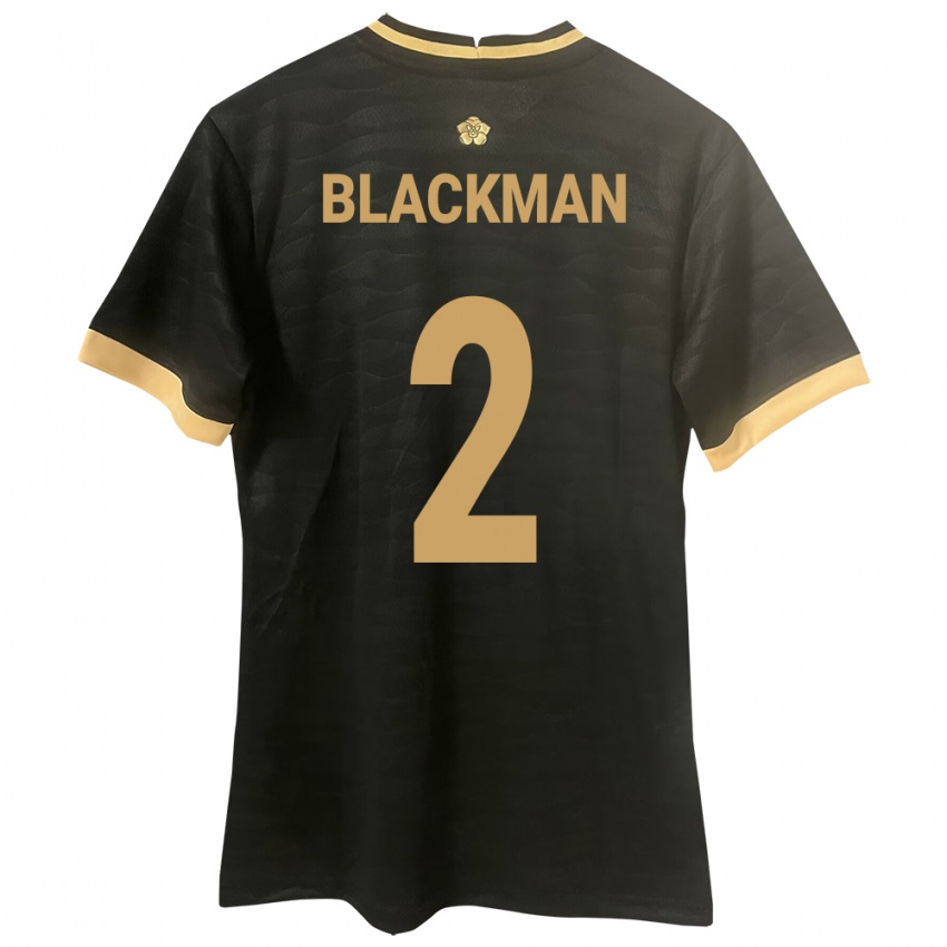 Niño Camiseta Panamá César Blackman #2 Negro 2ª Equipación 24-26 La Camisa México