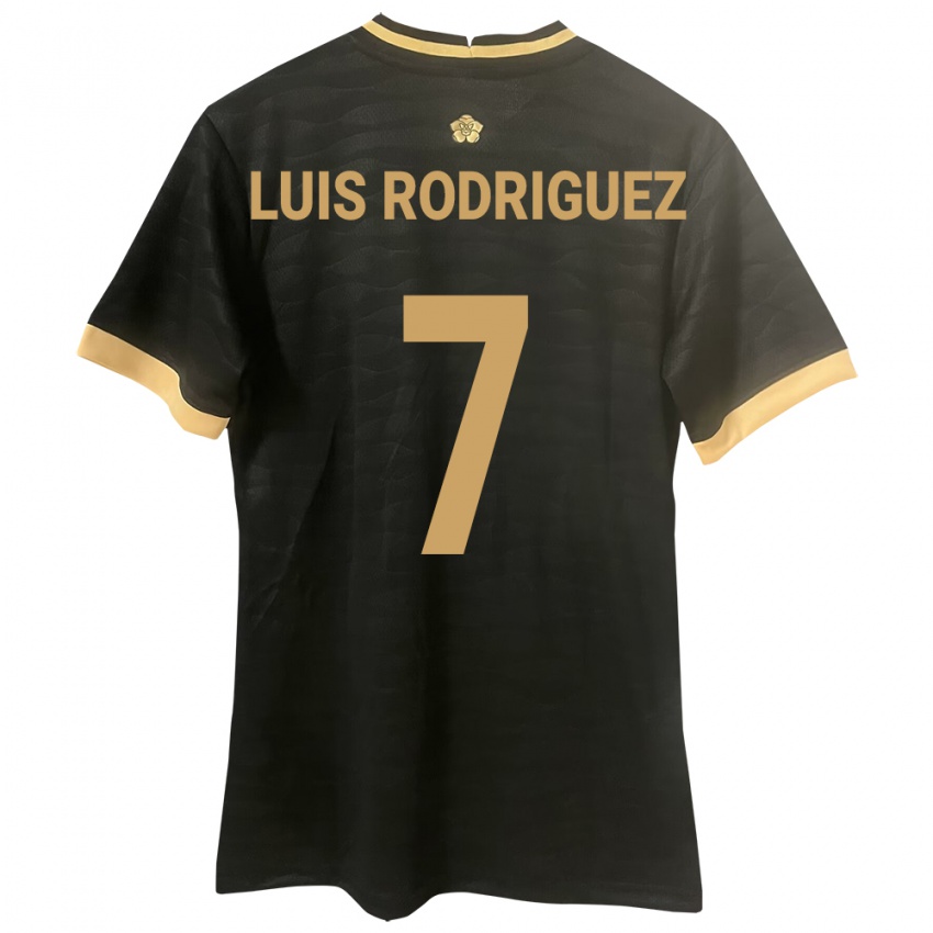 Niño Camiseta Panamá José Luis Rodríguez #7 Negro 2ª Equipación 24-26 La Camisa México