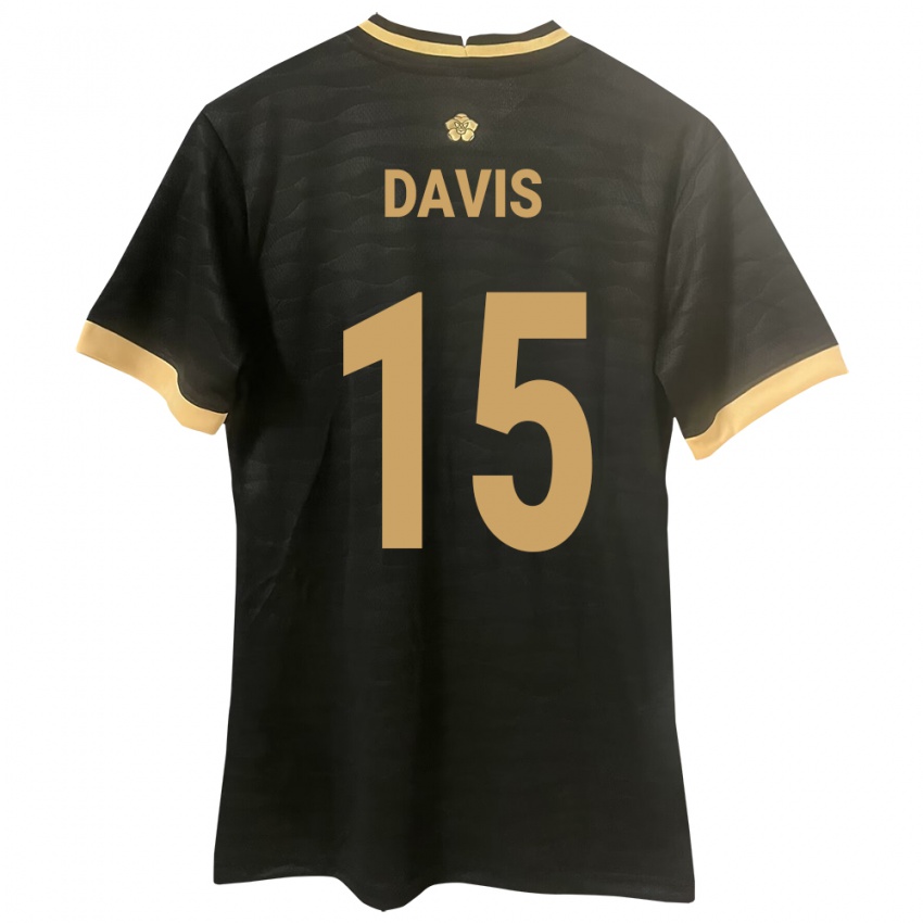 Niño Camiseta Panamá Éric Davis #15 Negro 2ª Equipación 24-26 La Camisa México