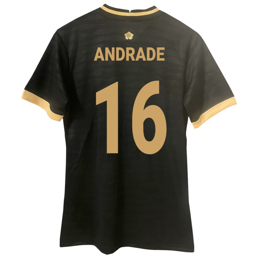 Niño Camiseta Panamá Andrés Andrade #16 Negro 2ª Equipación 24-26 La Camisa México