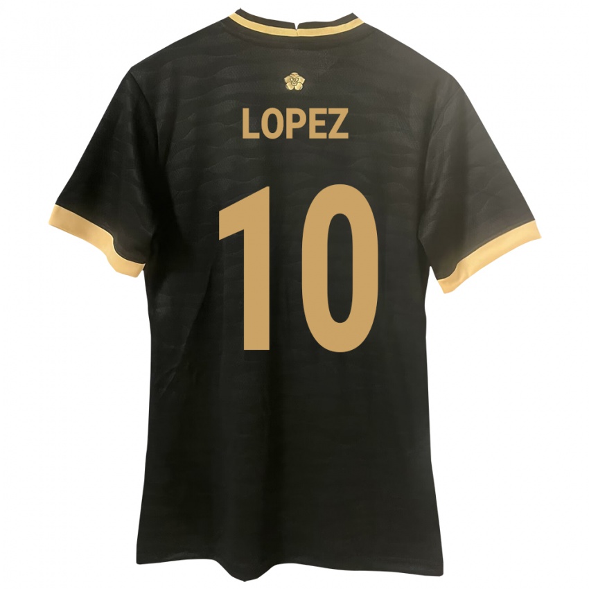 Niño Camiseta Panamá Ovidio Lopez #10 Negro 2ª Equipación 24-26 La Camisa México