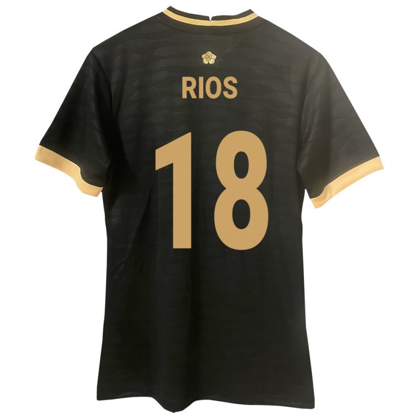 Niño Camiseta Panamá Héctor Ríos #18 Negro 2ª Equipación 24-26 La Camisa México