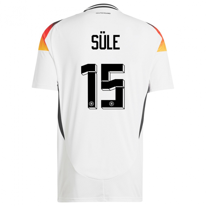 Hombre Camiseta Alemania Niklas Sule #15 Blanco 1ª Equipación 24-26 La Camisa México