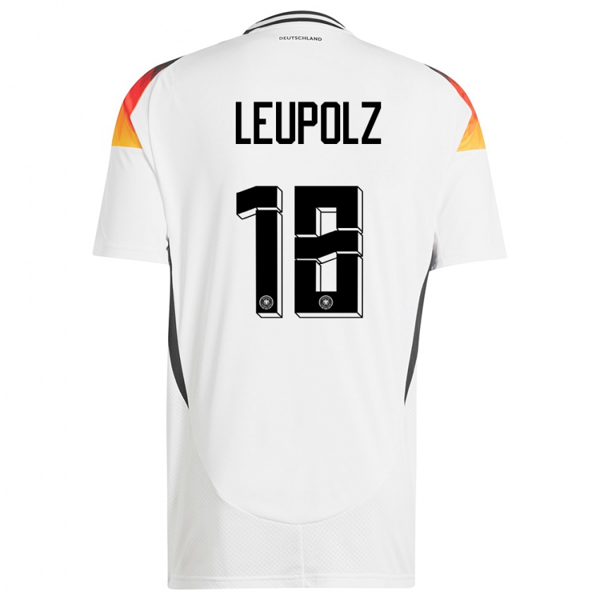 Hombre Camiseta Alemania Melanie Leupolz #18 Blanco 1ª Equipación 24-26 La Camisa México