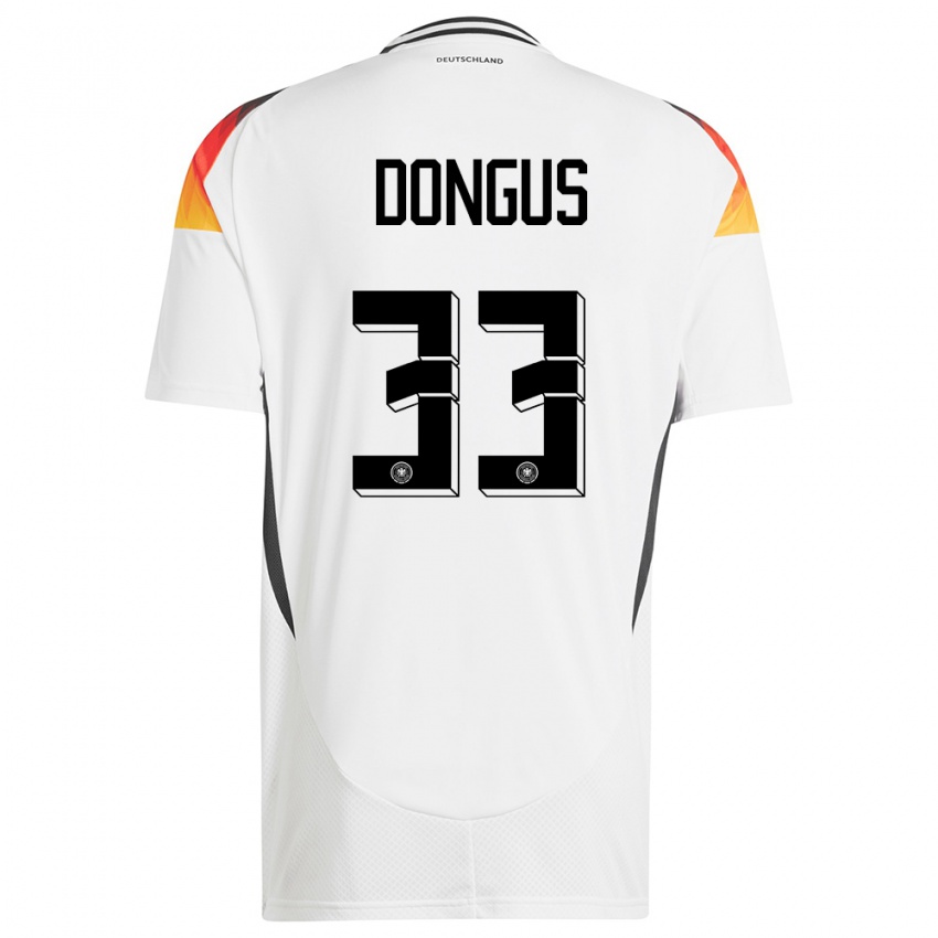 Hombre Camiseta Alemania Fabienne Dongus #33 Blanco 1ª Equipación 24-26 La Camisa México