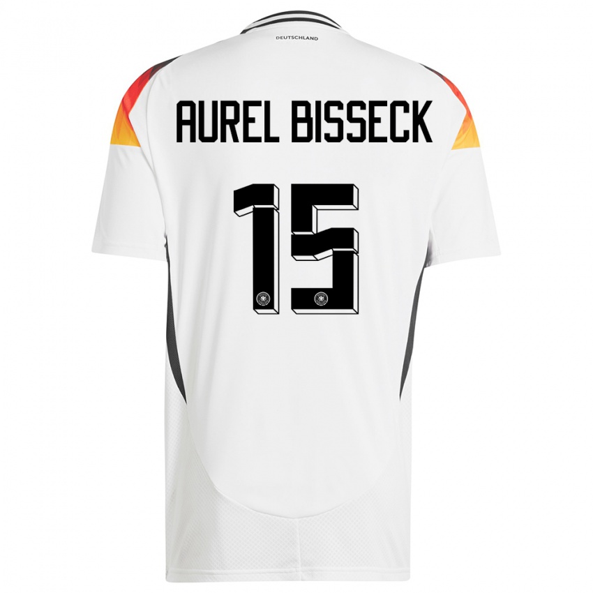 Hombre Camiseta Alemania Yann Aurel Bisseck #15 Blanco 1ª Equipación 24-26 La Camisa México