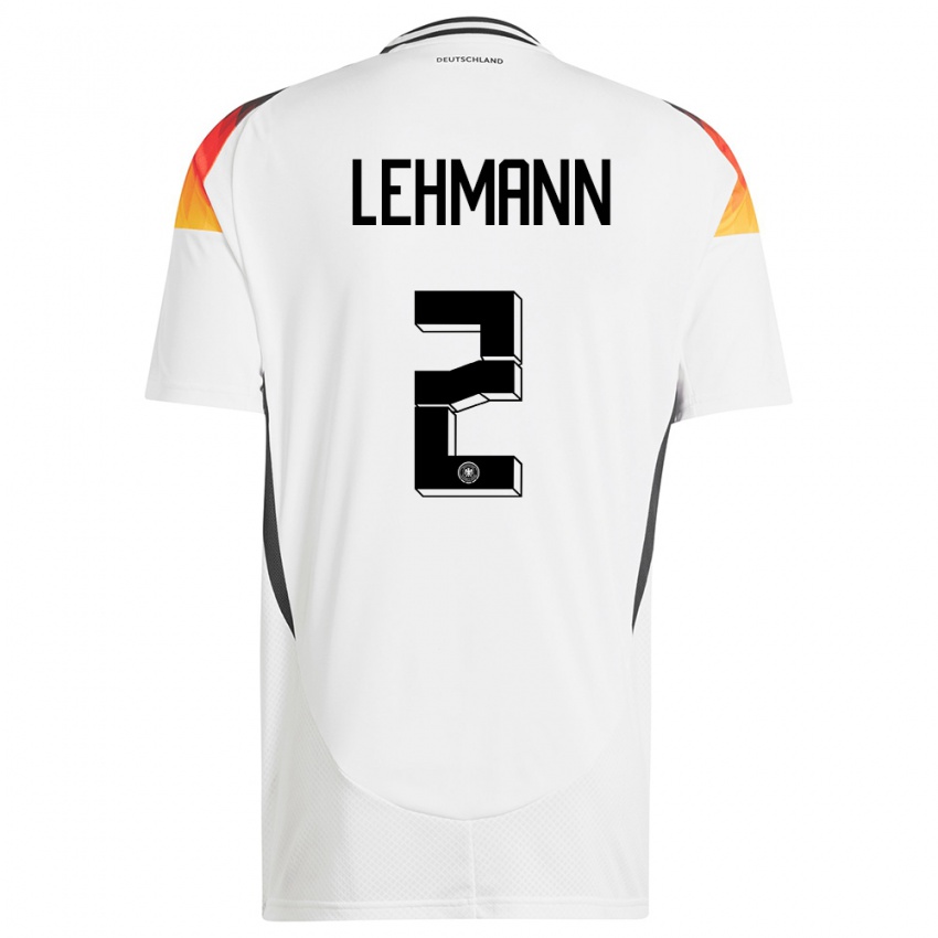 Hombre Camiseta Alemania Paul Lehmann #2 Blanco 1ª Equipación 24-26 La Camisa México