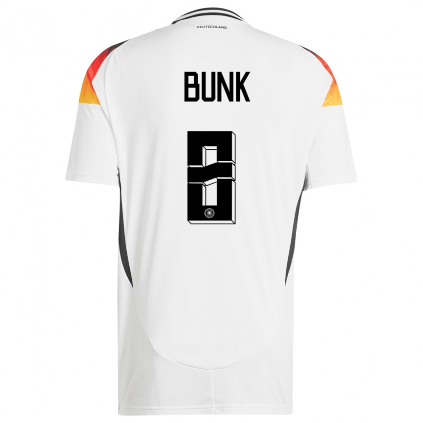 Hombre Camiseta Alemania Daniel Bunk #8 Blanco 1ª Equipación 24-26 La Camisa México