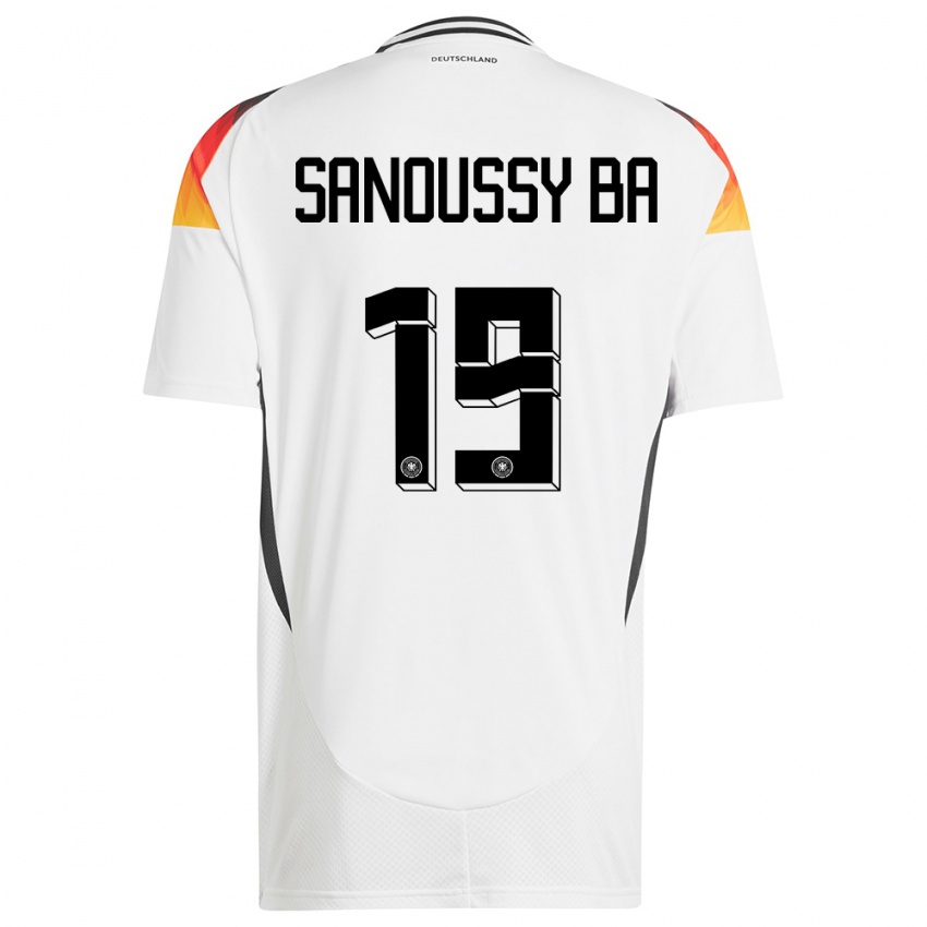 Hombre Camiseta Alemania Sanoussy Ba #19 Blanco 1ª Equipación 24-26 La Camisa México