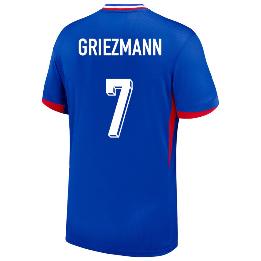 Hombre Camiseta Francia Antoine Griezmann #7 Azul 1ª Equipación 24-26 La Camisa México