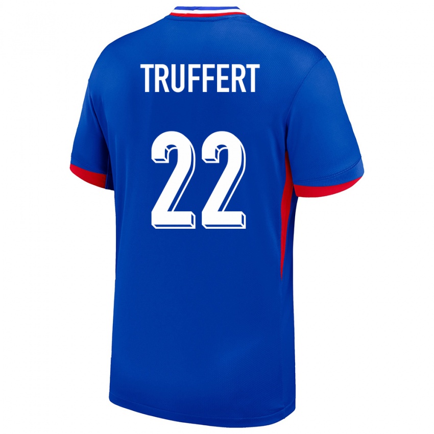 Hombre Camiseta Francia Adrien Truffert #22 Azul 1ª Equipación 24-26 La Camisa México