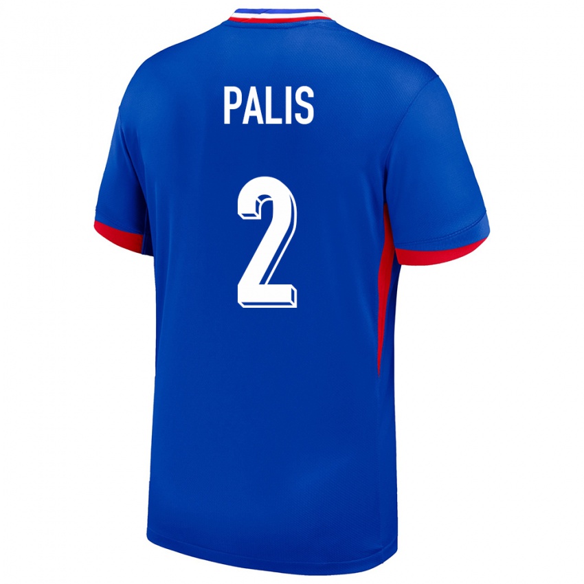 Hombre Camiseta Francia Ella Palis #2 Azul 1ª Equipación 24-26 La Camisa México