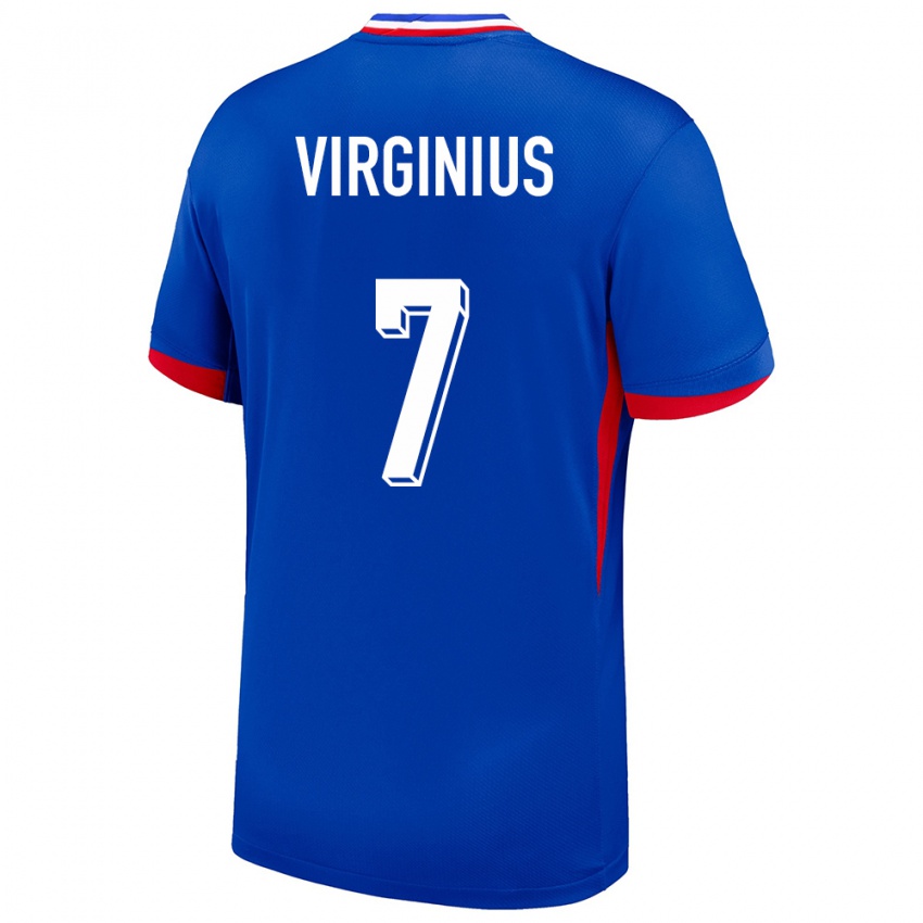 Hombre Camiseta Francia Alan Virginius #7 Azul 1ª Equipación 24-26 La Camisa México