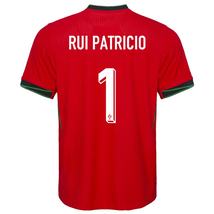 Hombre Camiseta Portugal Rui Patricio #1 Rojo 1ª Equipación 24-26 La Camisa México