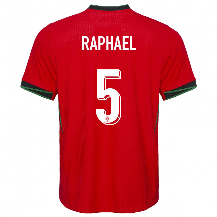 Hombre Camiseta Portugal Raphael Guerreiro #5 Rojo 1ª Equipación 24-26 La Camisa México