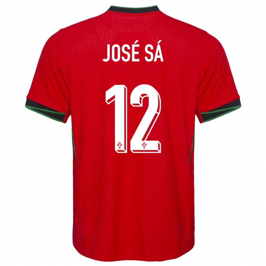 Hombre Camiseta Portugal Jose Sa #12 Rojo 1ª Equipación 24-26 La Camisa México