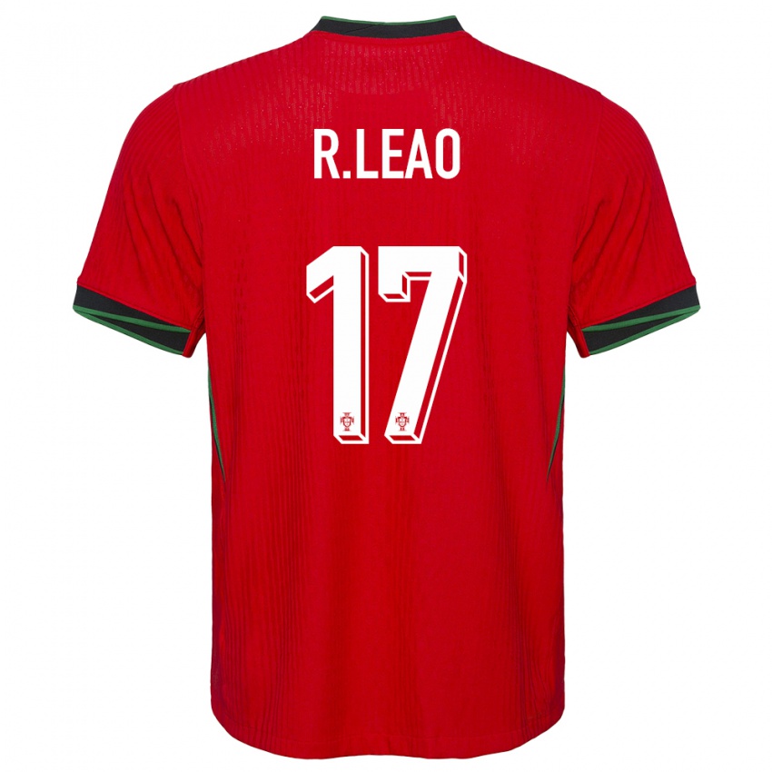 Hombre Camiseta Portugal Rafael Leao #17 Rojo 1ª Equipación 24-26 La Camisa México