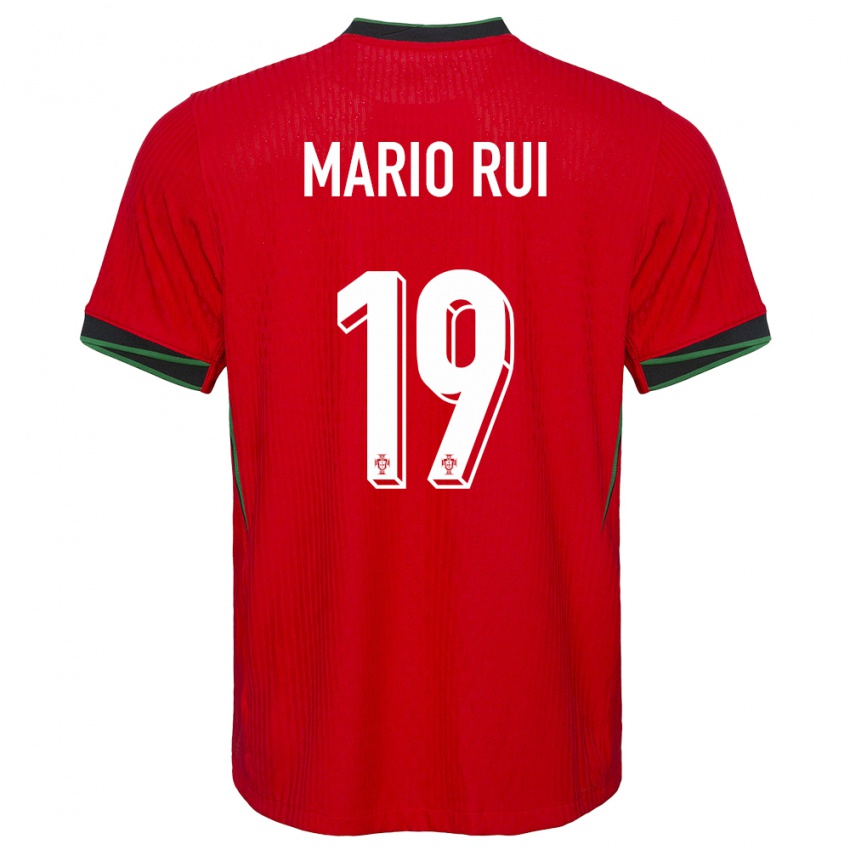 Hombre Camiseta Portugal Mario Rui #19 Rojo 1ª Equipación 24-26 La Camisa México