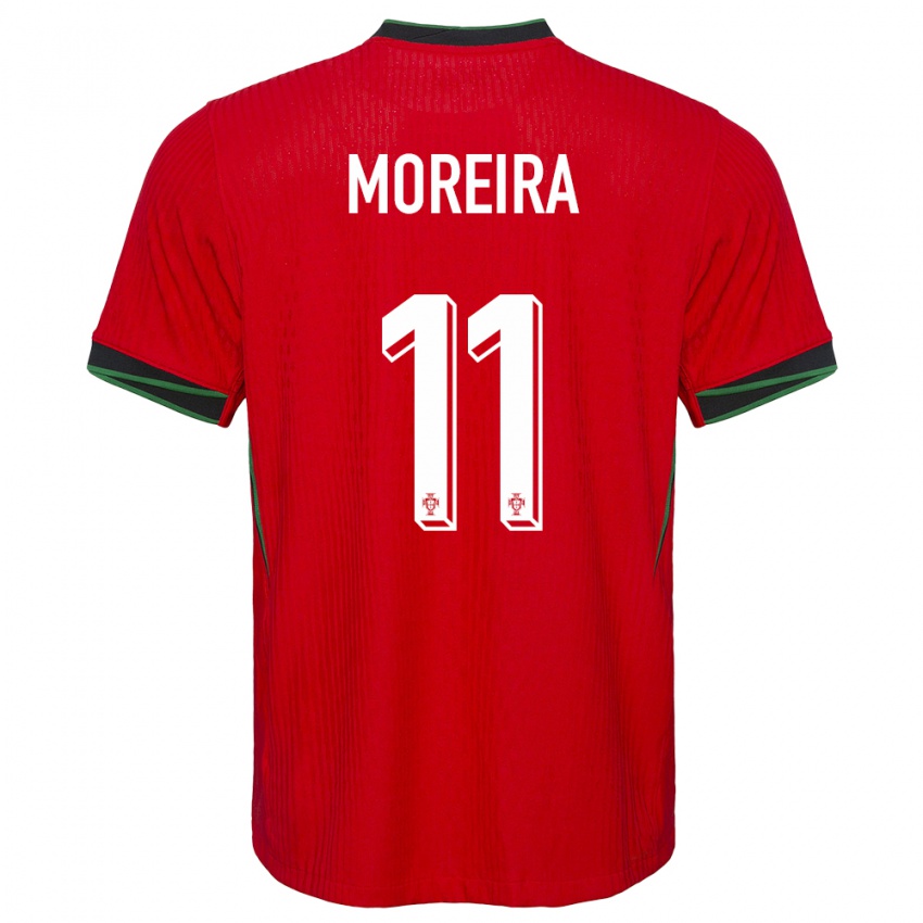 Hombre Camiseta Portugal Diego Moreira #11 Rojo 1ª Equipación 24-26 La Camisa México