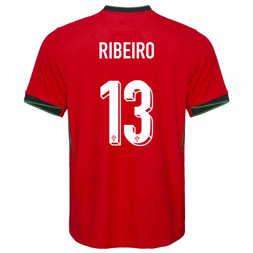 Hombre Camiseta Portugal Antonio Ribeiro #13 Rojo 1ª Equipación 24-26 La Camisa México