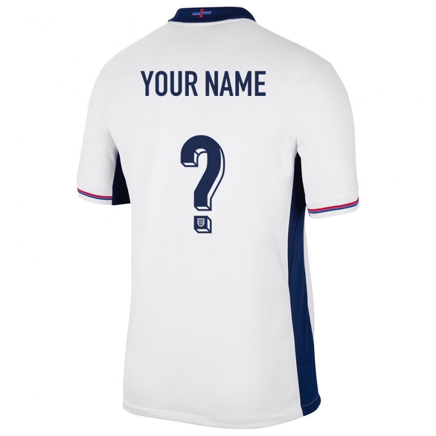 Hombre Camiseta Inglaterra Su Nombre #0 Blanco 1ª Equipación 24-26 La Camisa México