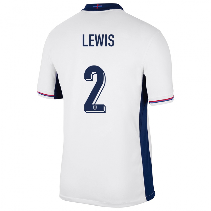 Hombre Camiseta Inglaterra Rico Lewis #2 Blanco 1ª Equipación 24-26 La Camisa México