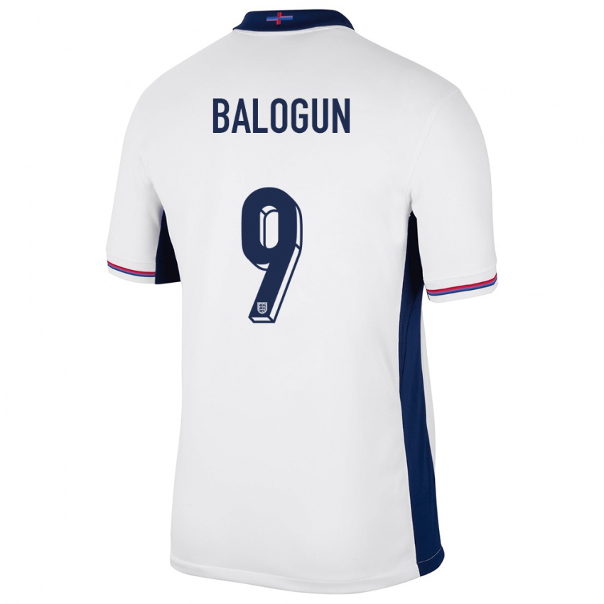 Hombre Camiseta Inglaterra Folarin Balogun #9 Blanco 1ª Equipación 24-26 La Camisa México