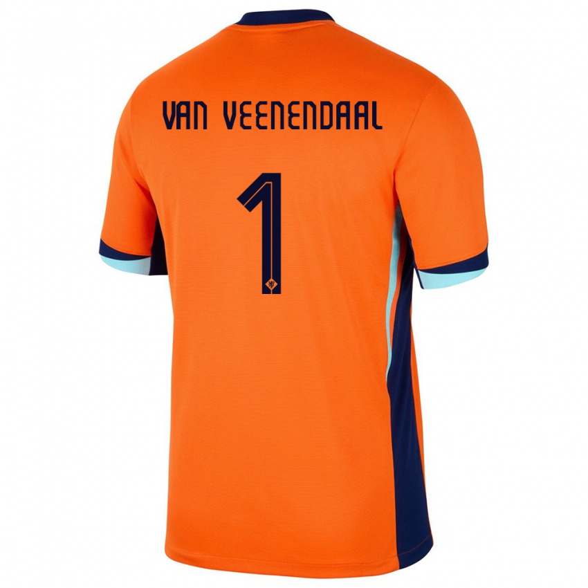 Hombre Camiseta Países Bajos Sari Van Veenendaal #1 Naranja 1ª Equipación 24-26 La Camisa México