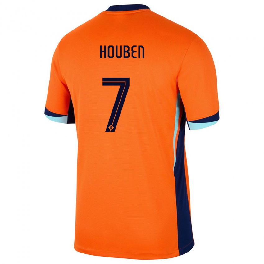 Hombre Camiseta Países Bajos Iggy Houben #7 Naranja 1ª Equipación 24-26 La Camisa México