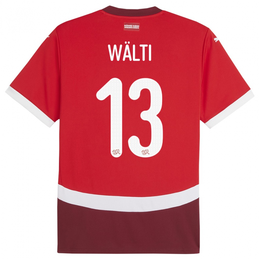 Hombre Camiseta Suiza Lia Walti #13 Rojo 1ª Equipación 24-26 La Camisa México