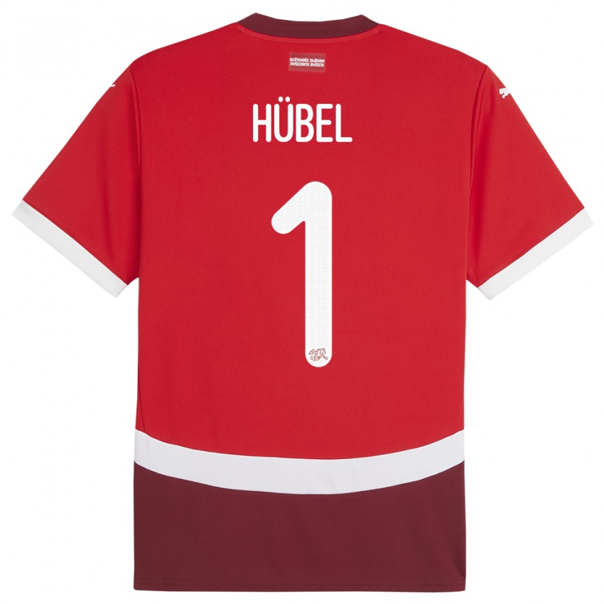 Hombre Camiseta Suiza Marvin Hubel #1 Rojo 1ª Equipación 24-26 La Camisa México