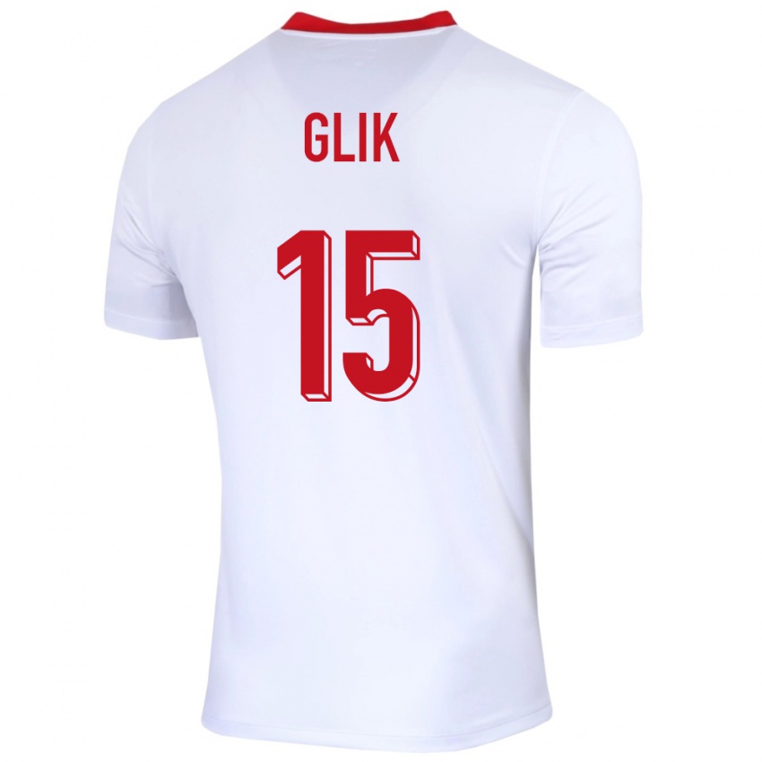 Hombre Camiseta Polonia Kamil Glik #15 Blanco 1ª Equipación 24-26 La Camisa México