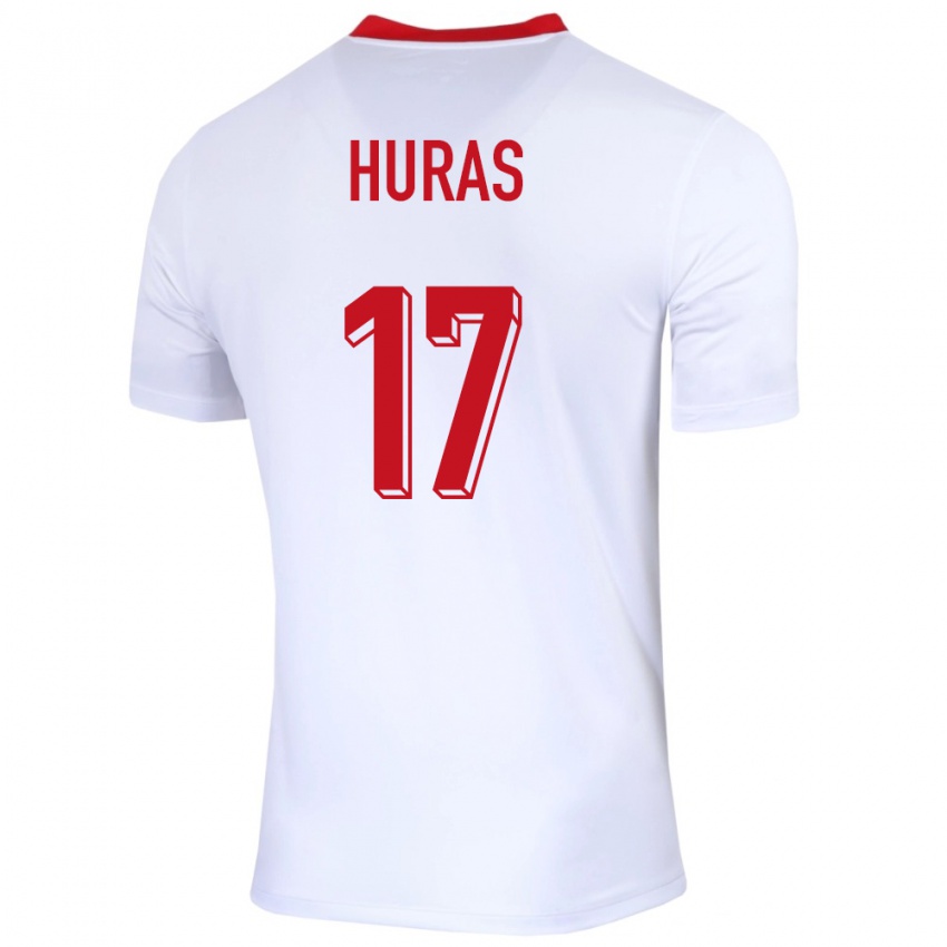 Hombre Camiseta Polonia Mike Huras #17 Blanco 1ª Equipación 24-26 La Camisa México